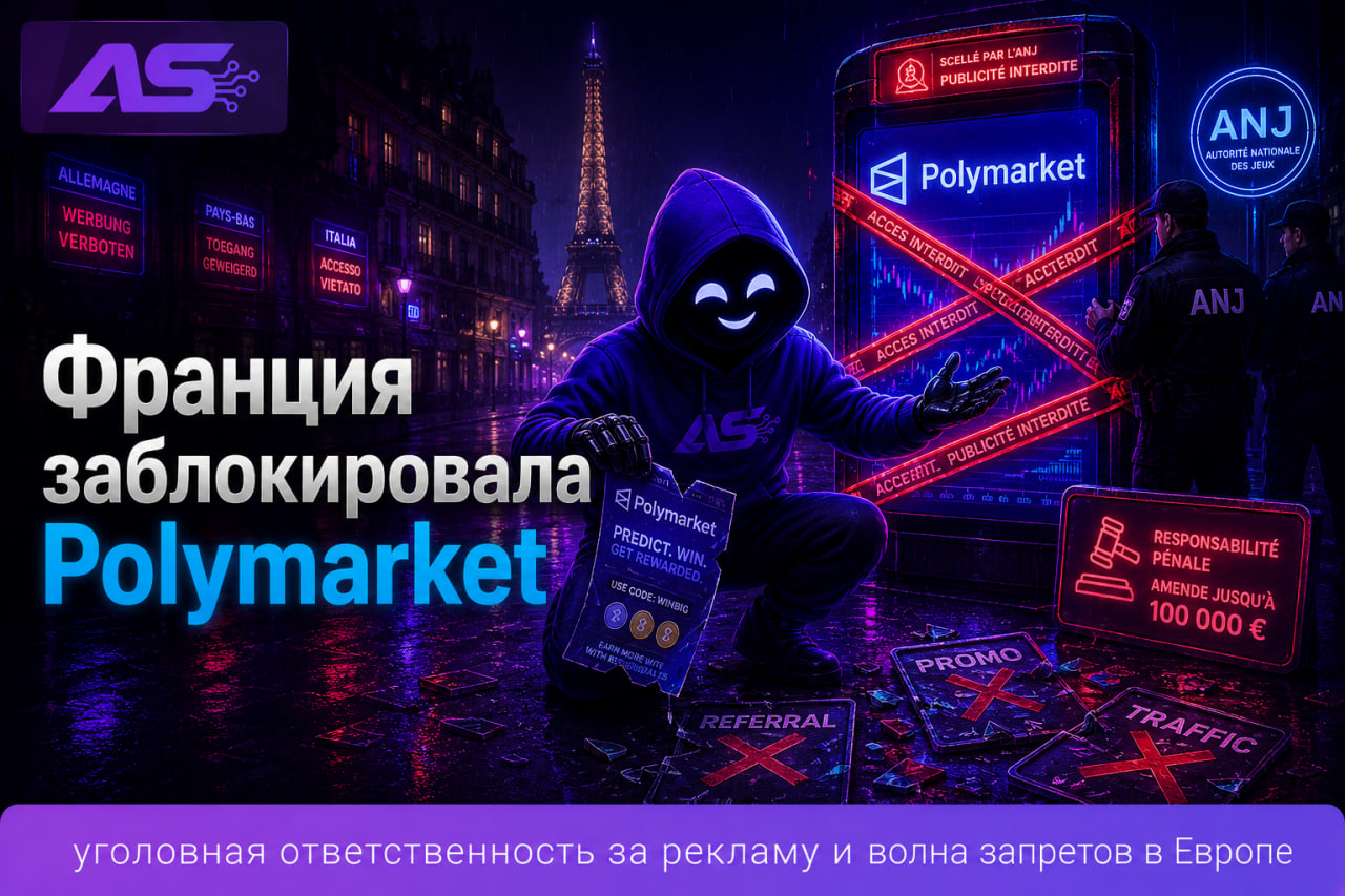 Франция заблокировала Polymarket