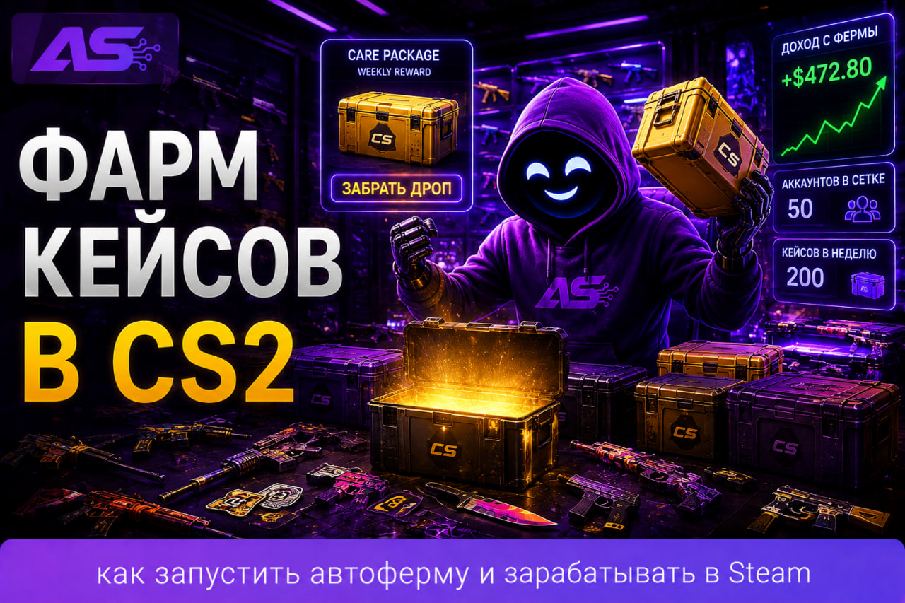 Фарм кейсов в CS2 с помощью фермы