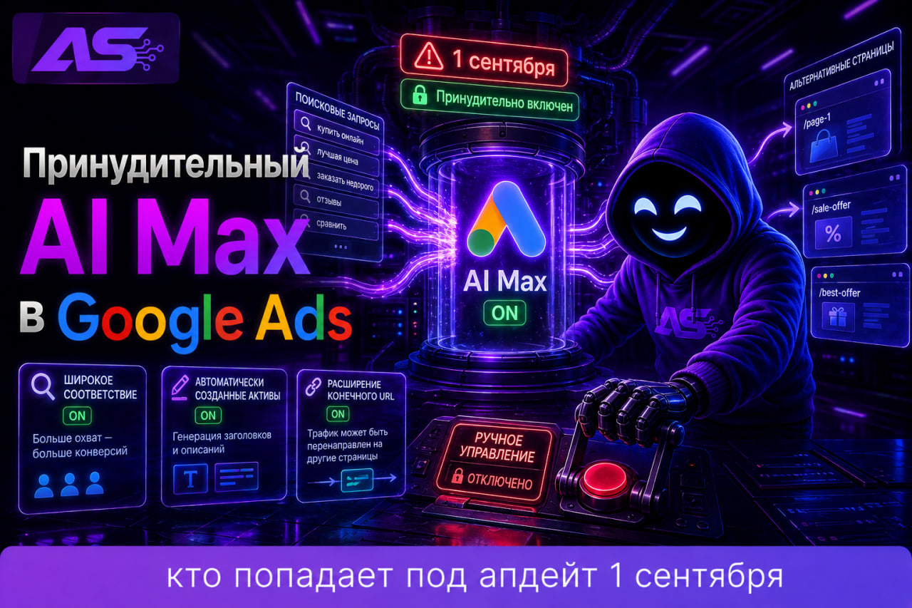 Google Ads переводит часть Search-кампаний на AI Max